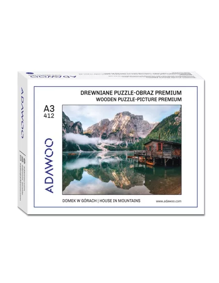 Chata v horách – dřevěné puzzle Premium