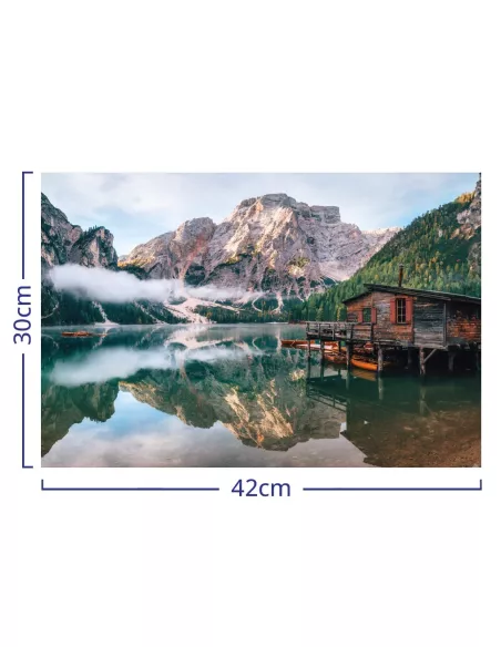 Chata v horách – dřevěné puzzle Premium