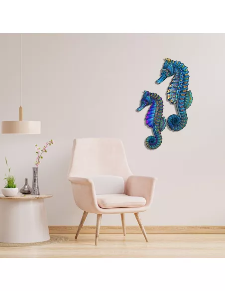 Dřevěné puzzle s mořskými koníky – prémiová kvalita