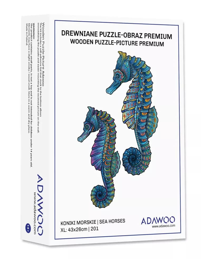 Dřevěné puzzle s mořskými koníky –...