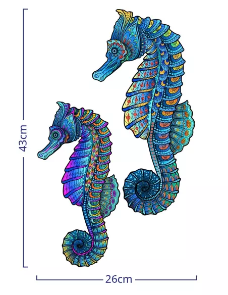 Sea Horses Wooden Puzzle Premium