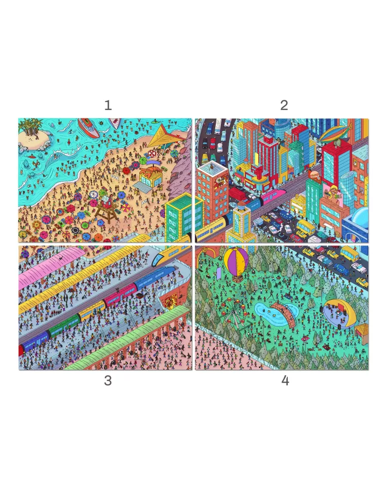 Adawoo Miasto Drewniane Puzzle Premium