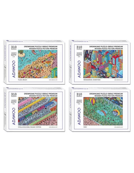 Adawoo City Wooden Puzzle Premium