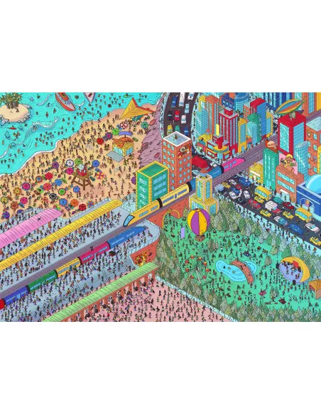 Adawoo Miasto Drewniane Puzzle Premium