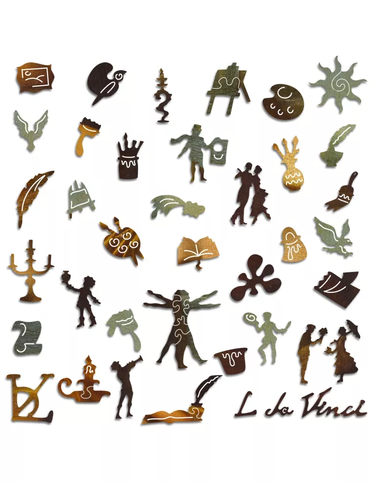 Mona Lisa Drewniane Puzzle Premium