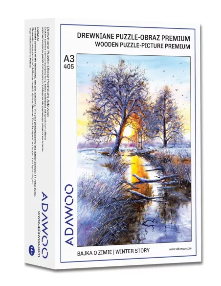 Pohádka o zimě – dřevěné puzzle Premium