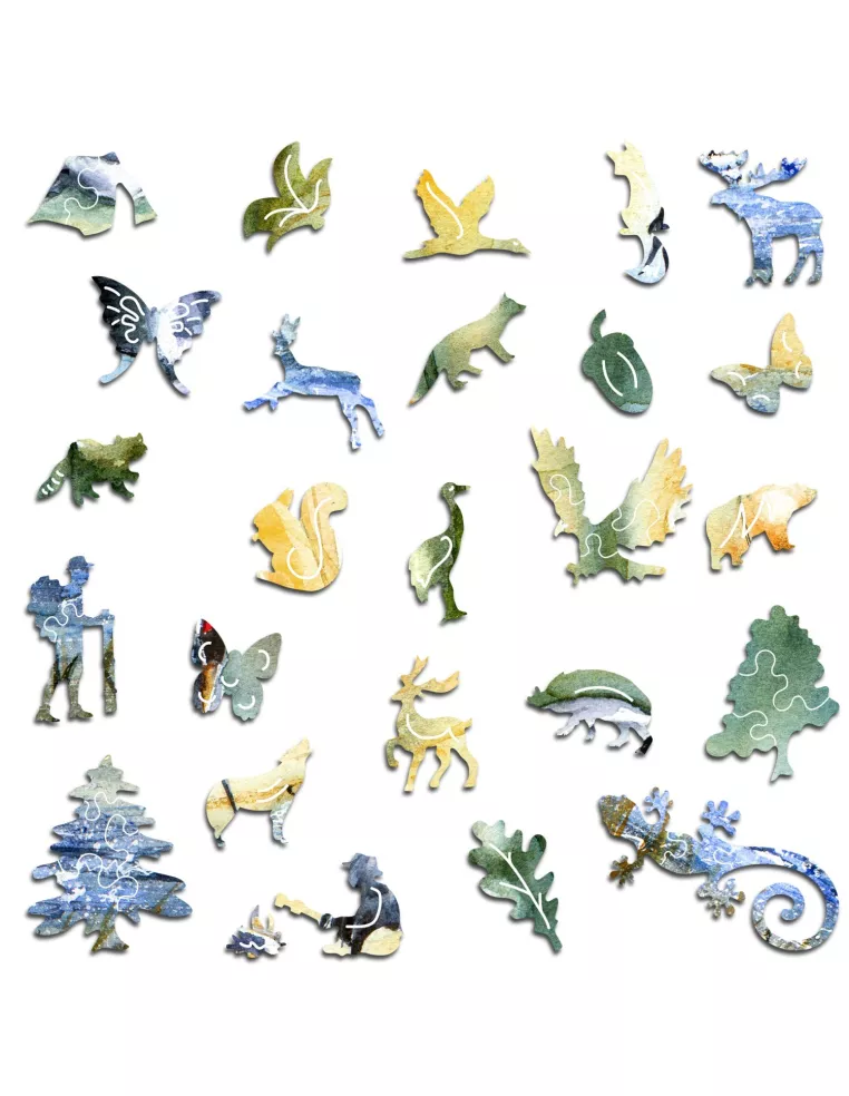 Cranes Wooden Puzzle Premium