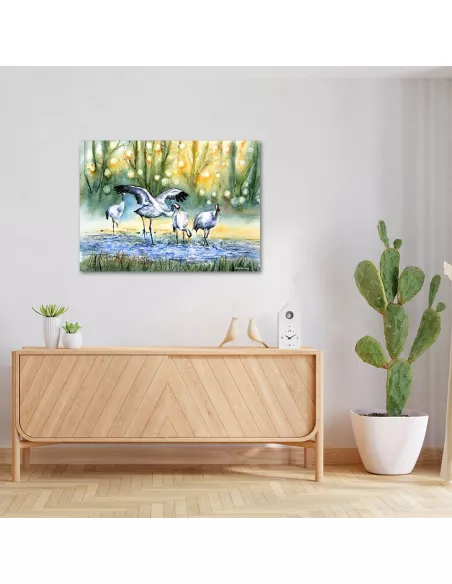 Dřevěné jeřáby – puzzle Premium