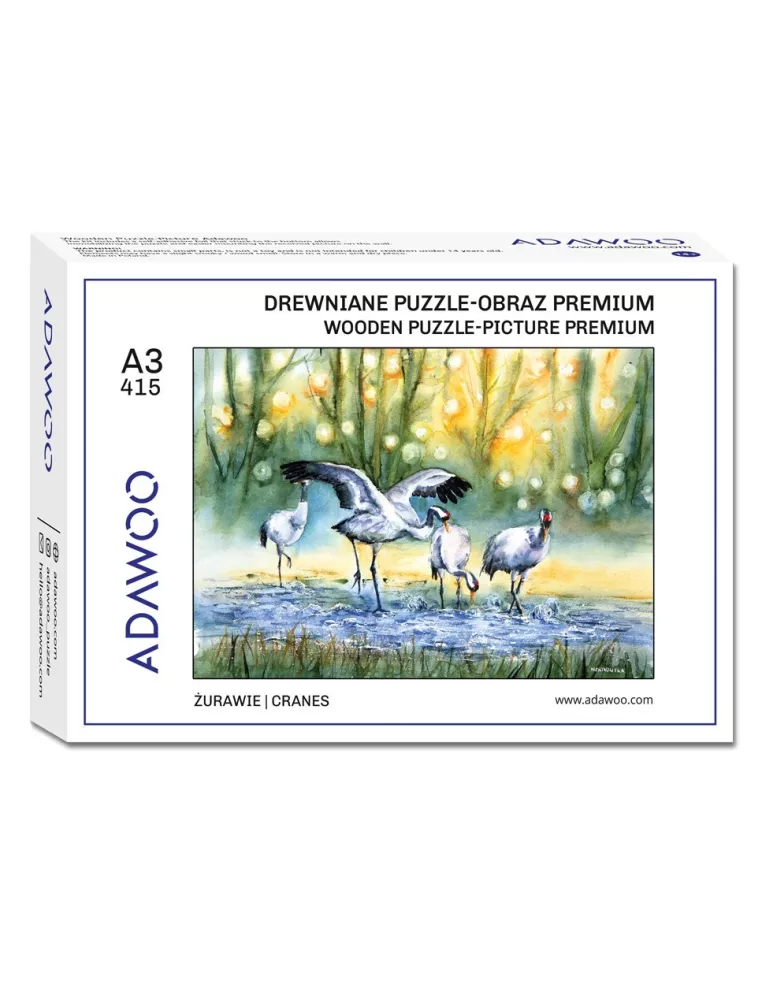 Dřevěné jeřáby – puzzle Premium