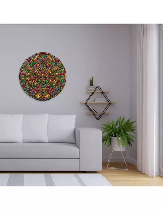 Mayský kalendář – dřevěné puzzle Premium 2