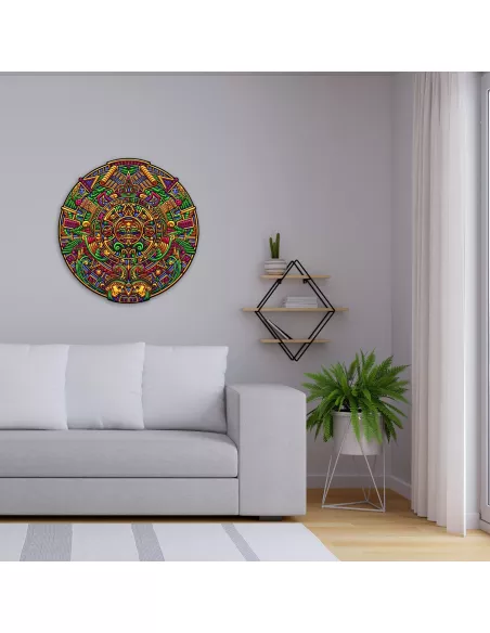 Kalendarz Majów Drewniane Puzzle Premium