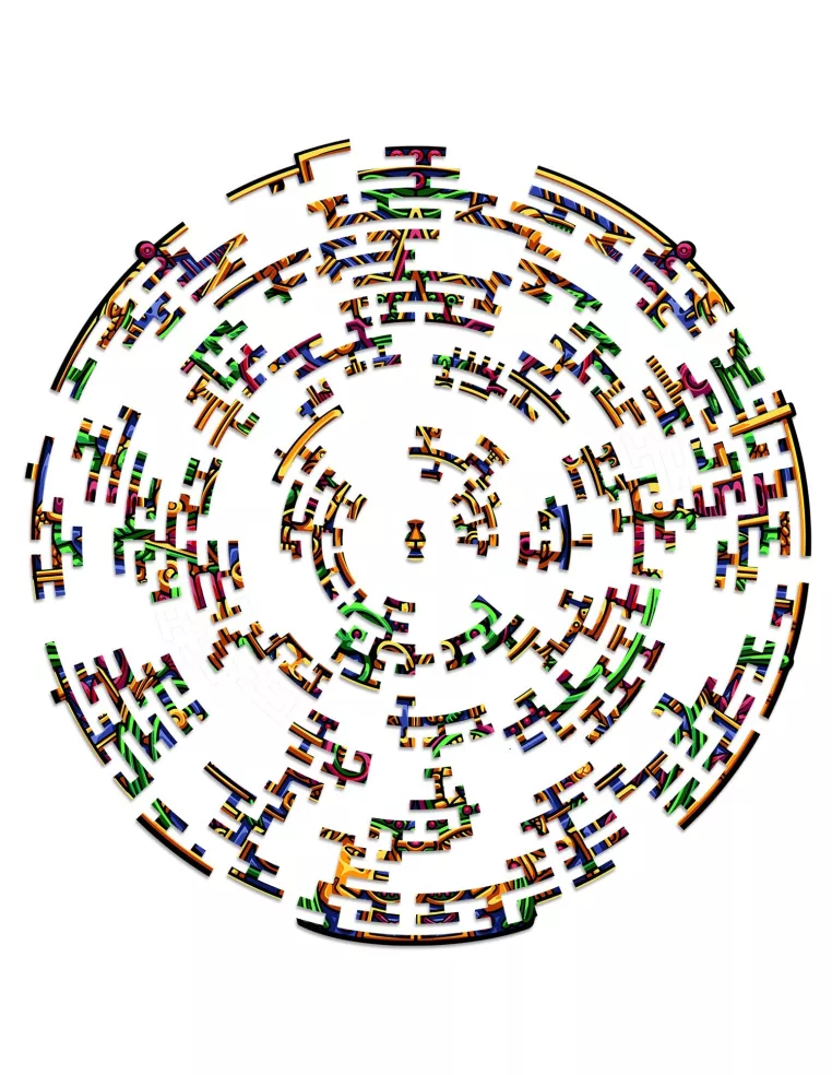 Kalendarz Majów Drewniane Puzzle Premium
