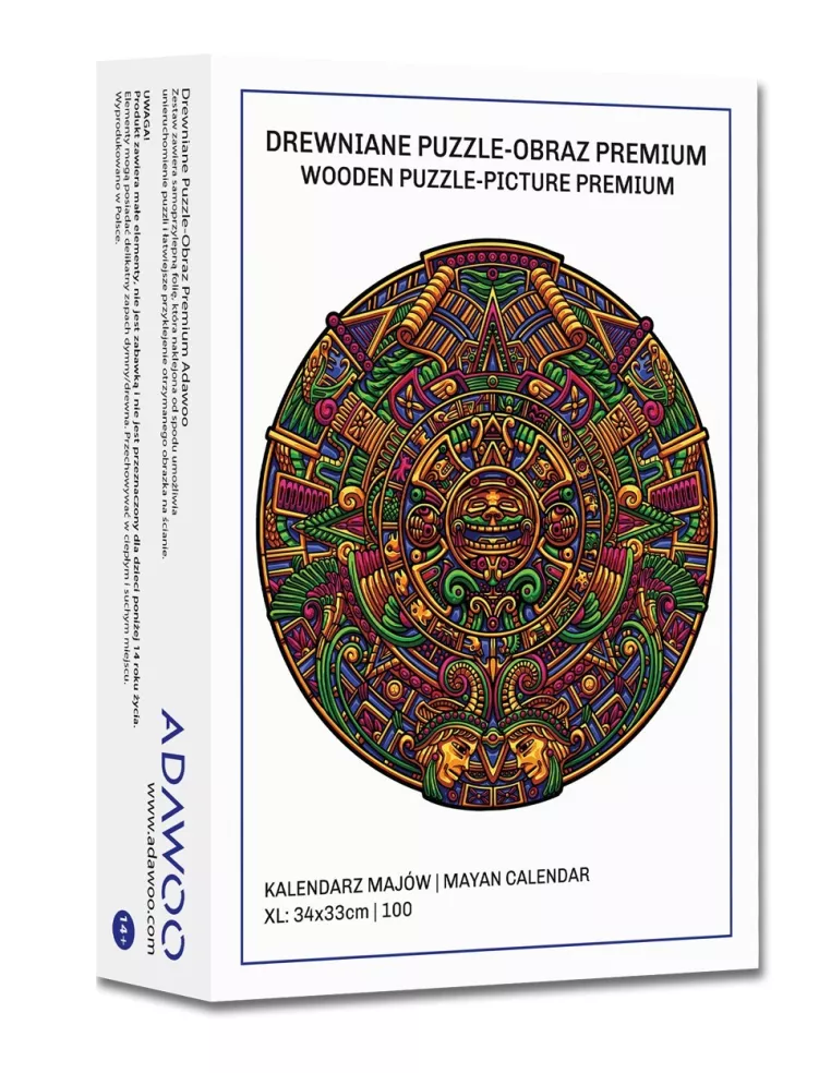 Mayský kalendář – dřevěné puzzle Premium