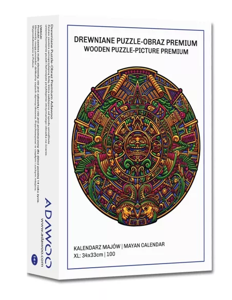 Kalendarz Majów Drewniane Puzzle Premium
