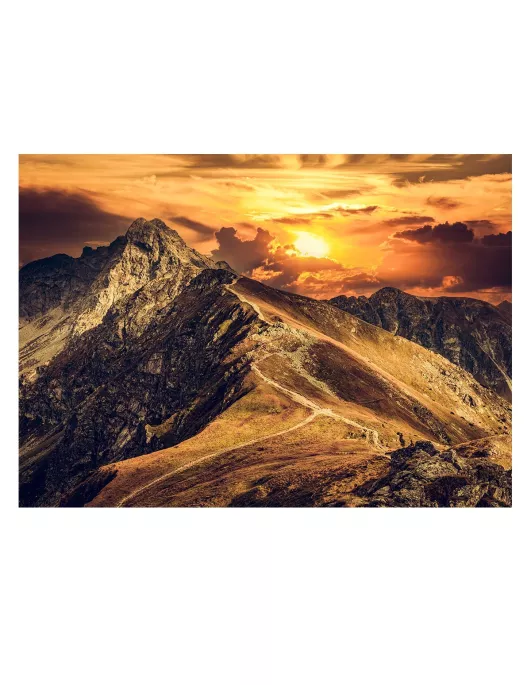 Górskie Szczyty Drewniane Puzzle Premium