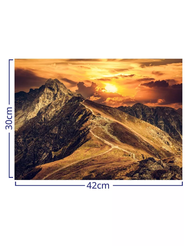 Horské vrcholy – dřevěné puzzle Premium
