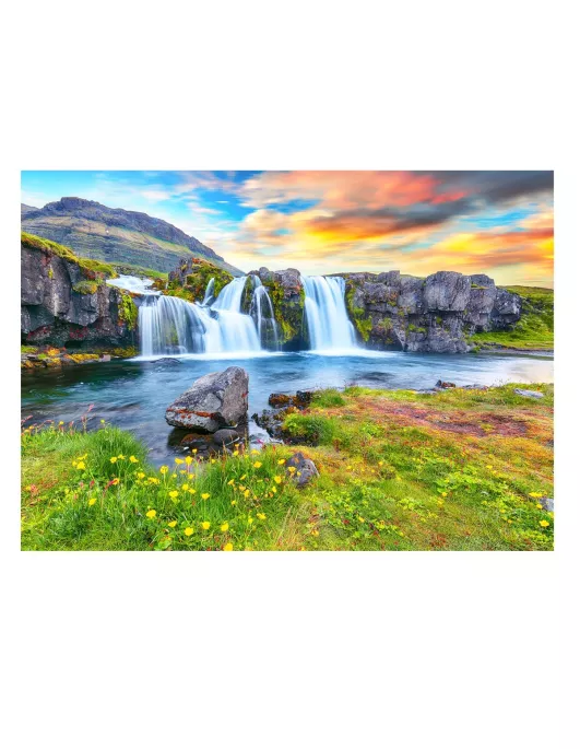 Kirkjufellsfoss Watrefall Wooden Puzzle Premium