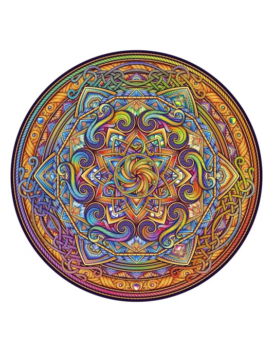 Mandala – Dokonalá harmonie – Dřevěné puzzle Premium