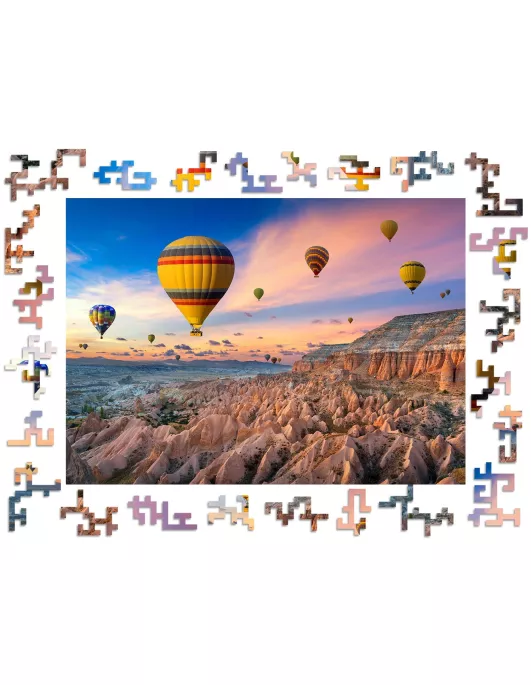 Kappadokie při východu slunce – dřevěné puzzle Premium 2