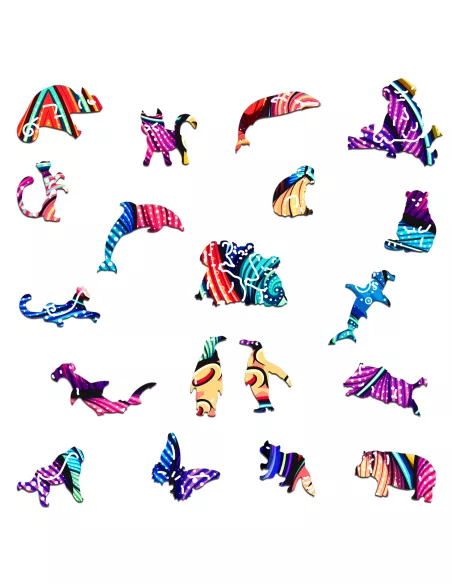 Ośmiornica Drewniane Puzzle Premium