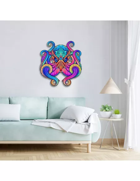 Ośmiornica Drewniane Puzzle Premium