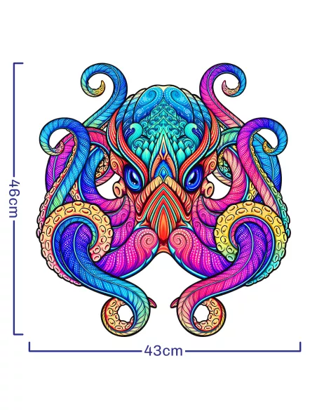 Ośmiornica Drewniane Puzzle Premium