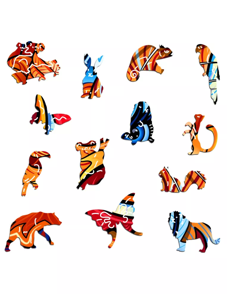 Tygrys Drewniane Puzzle Premium