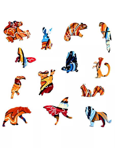 Tygrys Drewniane Puzzle Premium