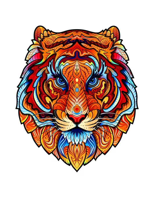 Tygrys Drewniane Puzzle Premium