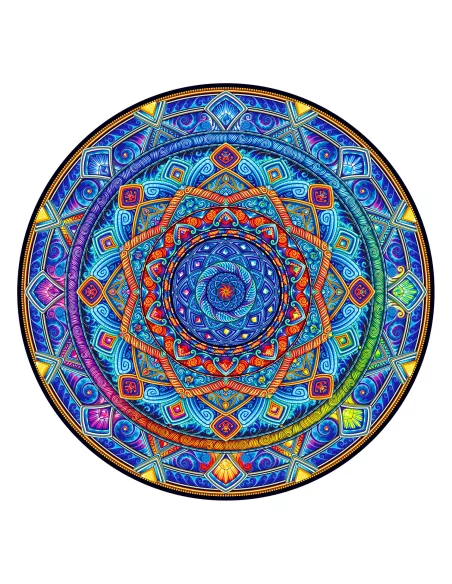 Mandala Niezachwiany spokój Drewniane Puzzle Premium