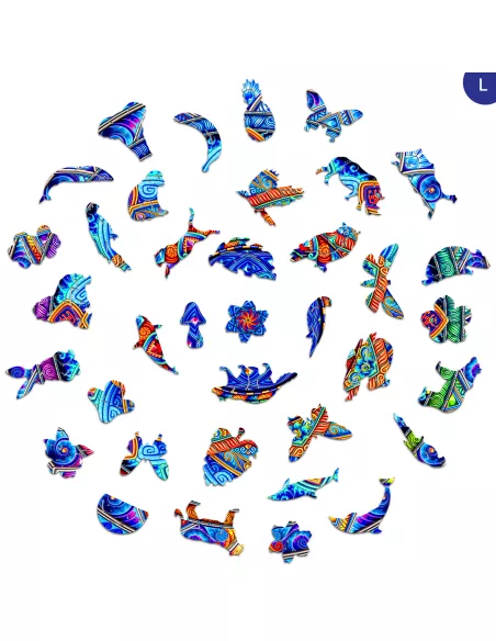 Mandala Niezachwiany spokój Drewniane Puzzle Premium