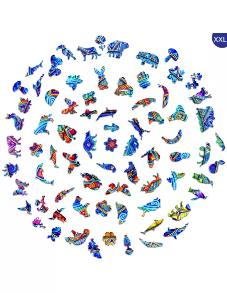 Mandala Niezachwiany spokój Drewniane Puzzle Premium