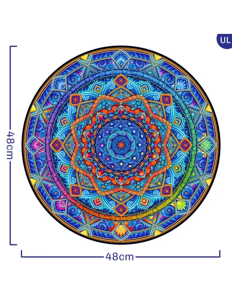 Mandala Niezachwiany spokój Drewniane Puzzle Premium