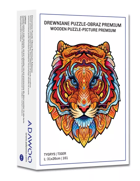 Tygrys Drewniane Puzzle Premium