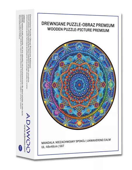 Mandala Niezachwiany spokój Drewniane Puzzle Premium