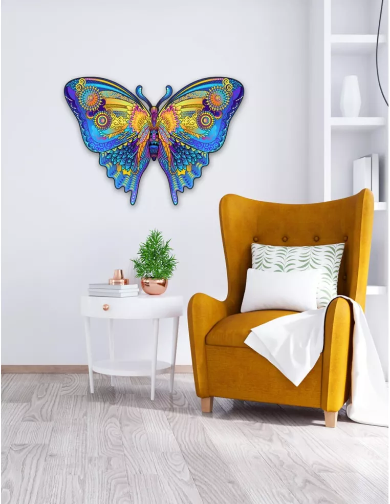 Motýl – dřevěné puzzle Premium