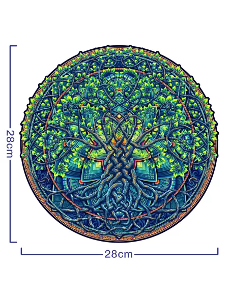 Mandala Drzewo Życia Drewniane Puzzle Premium