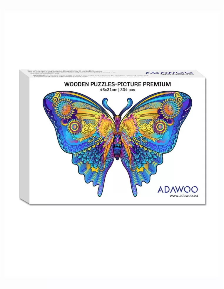 Motýl – dřevěné puzzle Premium