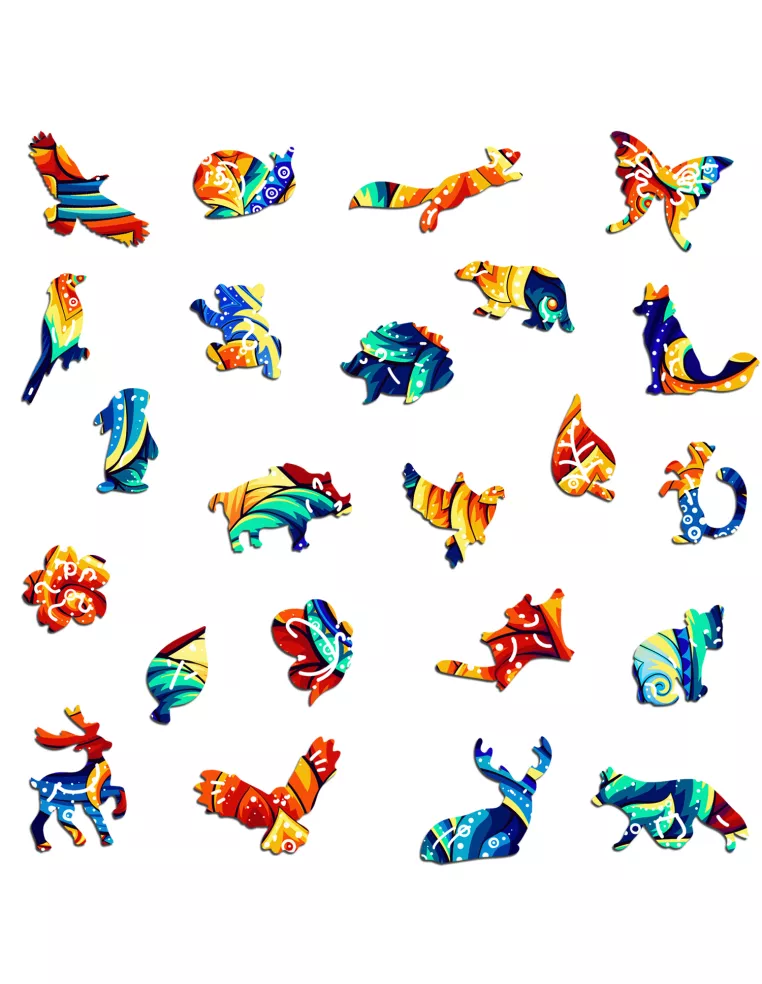 Żubr Drewniane Puzzle Premium