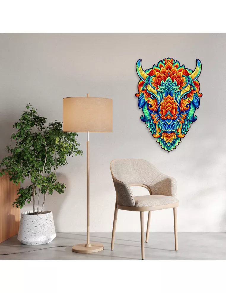 Żubr Drewniane Puzzle Premium