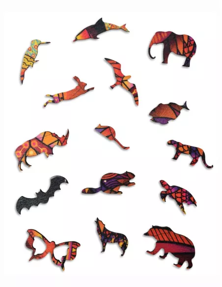 Niedźwiedź Drewniane Puzzle Premium