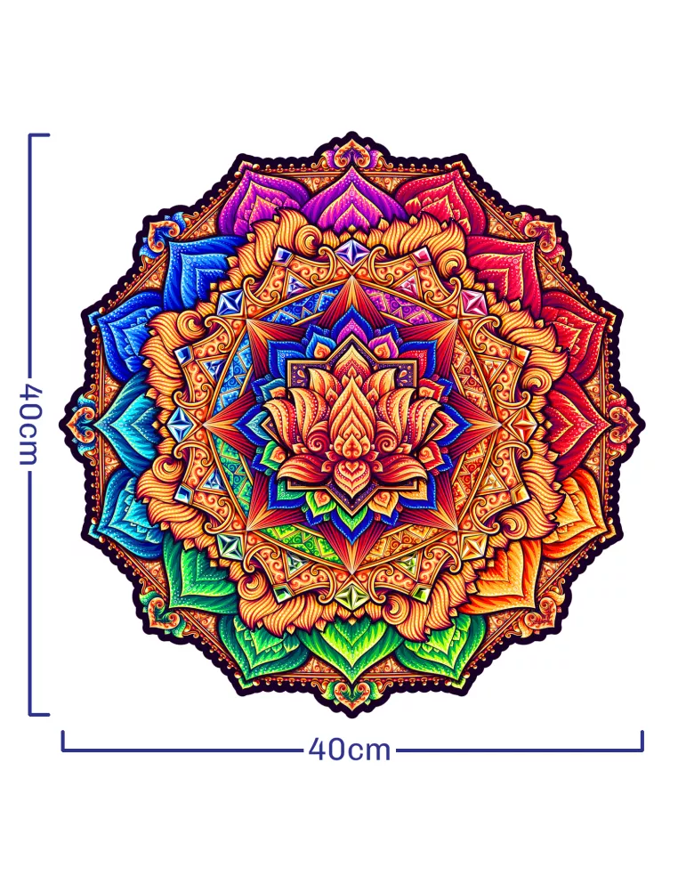 Mandala Lotus Flower Wooden Puzzle...