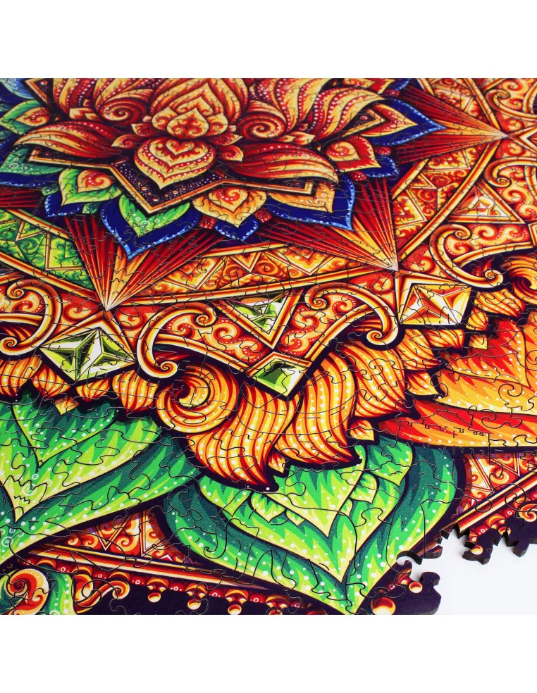 Mandala Lotus Flower Wooden Puzzle...