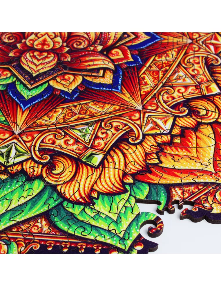 Mandala Kwiat Lotosu Drewniane Puzzle...