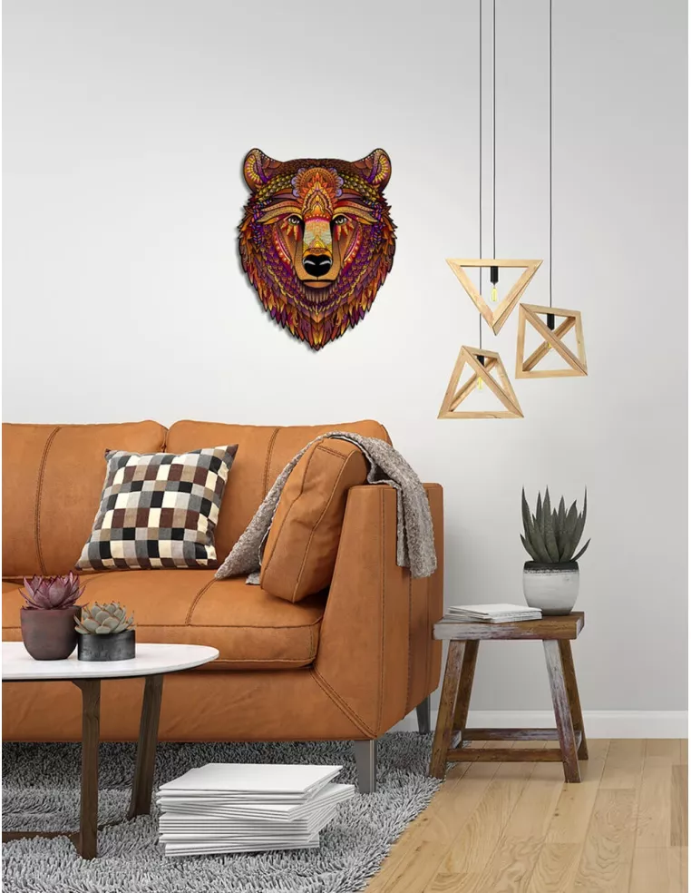 Niedźwiedź Drewniane Puzzle Premium