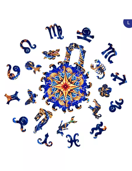 Mandala Zodiac Signs Wooden Puzzle Premium