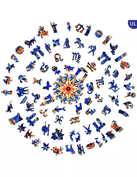 Mandala Zodiac Signs Wooden Puzzle Premium