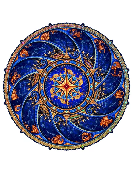 Mandala Zodiac Signs Wooden Puzzle Premium
