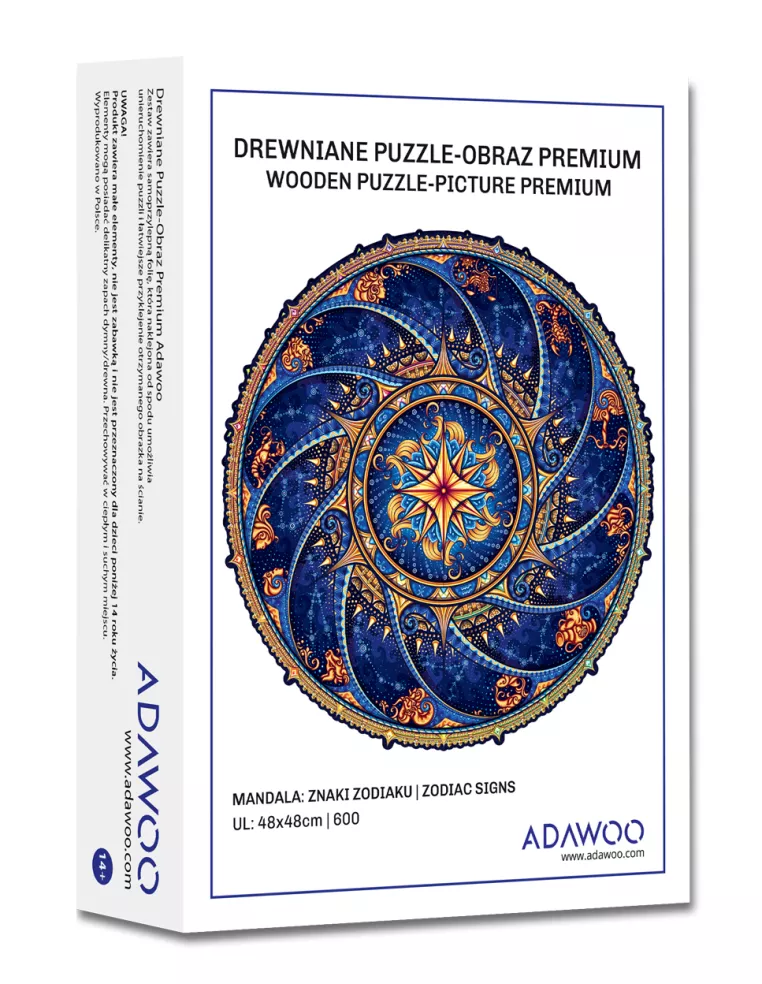 Mandala Zodiac Signs Wooden Puzzle...