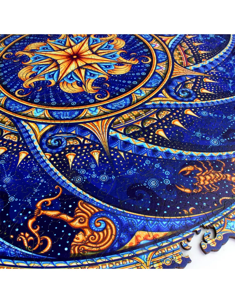 Mandala Zodiac Signs Wooden Puzzle...